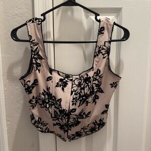 Lyniel Floral Embroidered Corset Top